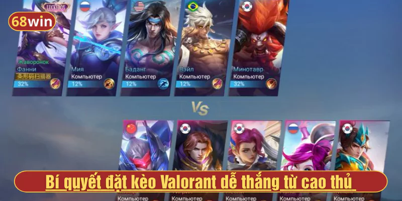 Bí quyết đặt kèo Valorant dễ thắng từ cao thủ 68win