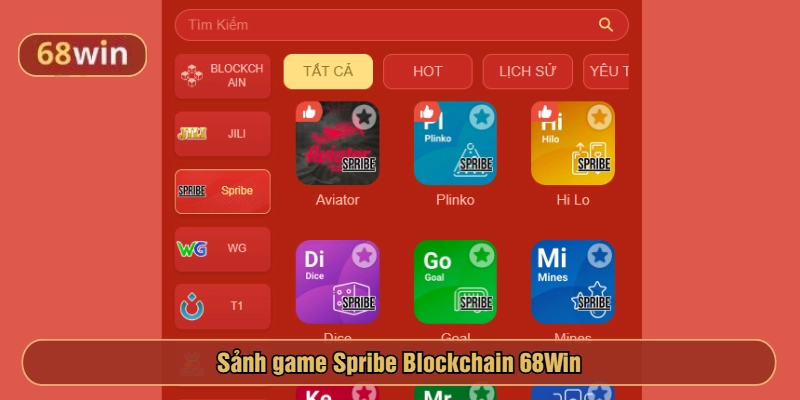 Sảnh game Spribe Blockchain 68Win